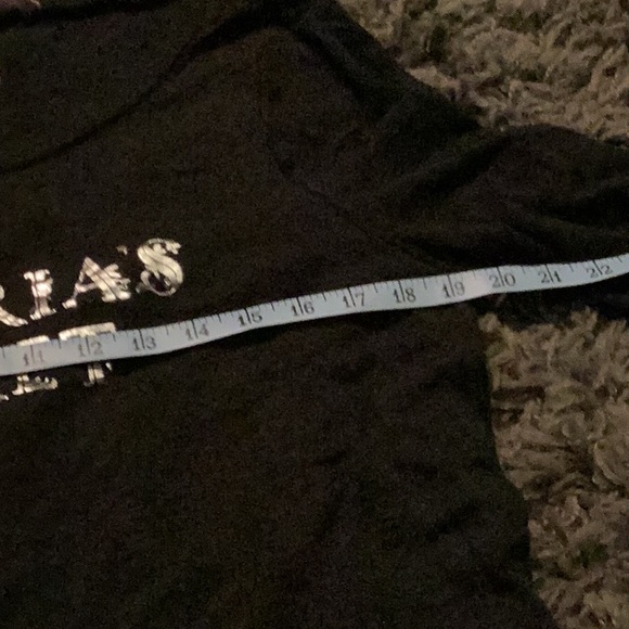 Victoria's Secret Shiny Silver Logo sheer burnout long sleeve T-shirt Tee Top - Picture 4 of 7